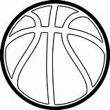 Basketball Outline Coloring Playing Pages Ball Wecoloringpage Clipartmag sketch template