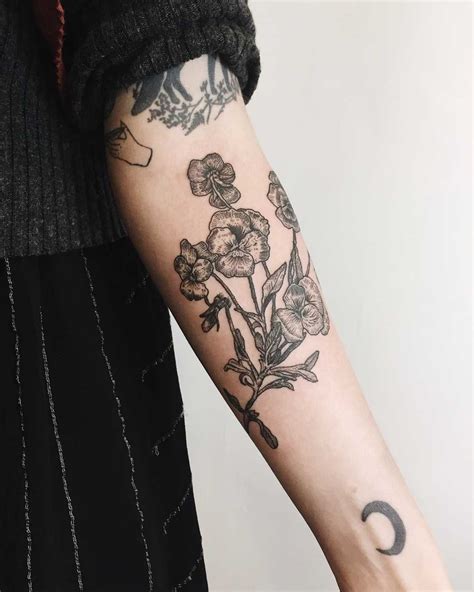 Pansies Tattoo Inked On The Left Forearm By Finley Jordan Pansies