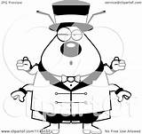 Shrugging Circus Chubby Flea Master Clipart Cartoon Cory Thoman Outlined Coloring Vector Collc0121 Royalty sketch template