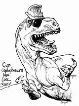 Cryolophosaurus Dinosaur Topic sketch template
