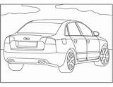 Audi Coloring Pages Cars sketch template