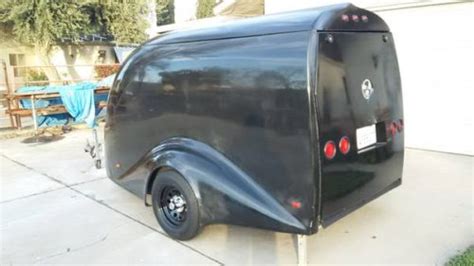enclosed motorcycle trailer excalibur fiberglass hauler harley