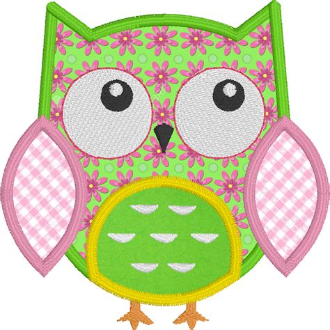 owl applique machine embroidery design rosieday embroidery