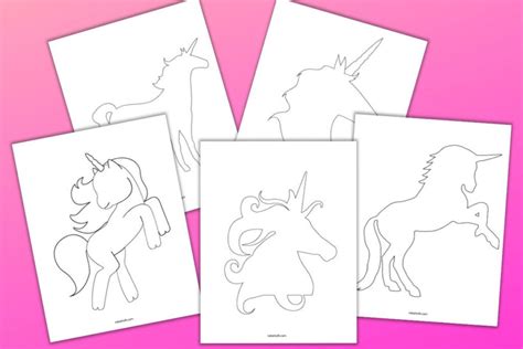 printable unicorn templates  cute unicorn crafts