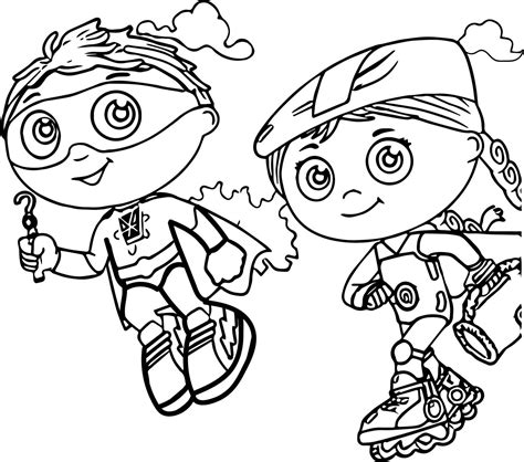 super    red coloring sheet