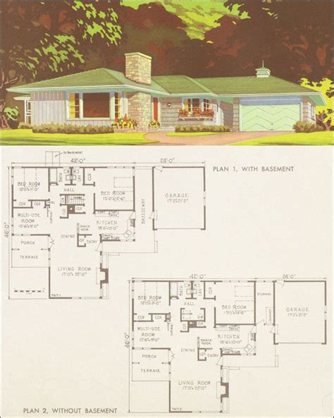 mid century modern ranch floor plan mid century ranch home design