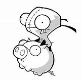 Coloring Gir Pages Pig Zim Invader Piggy Drawing Template Vector Mrs Color Print Getdrawings Sure Fire Transparent Comments Deviantart Seekpng sketch template