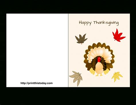 printable thanksgiving cards  kids printable card