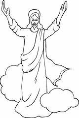 Jesus Ascension Coloring Pages Printable Categories sketch template