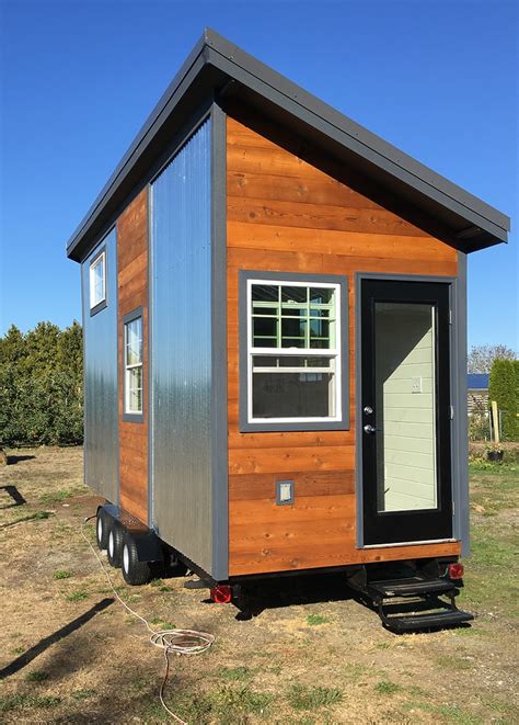 modern rustic tiny home  bellingham tiny house town