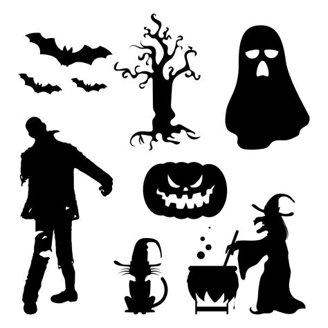 halloween silhouette templates halloween window silhouettes