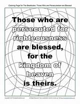 Persecuted Beatitudes Blessed Sundayschoolzone Bible Sunday Sheets sketch template