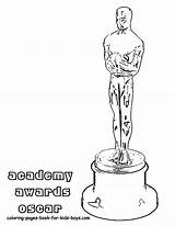 Oscar Coloring Pages Hollywood Award Academy Awards Star Movie Oscars Stars Teacher End Colouring Sheets Year Theme Kids Classroom Depp sketch template