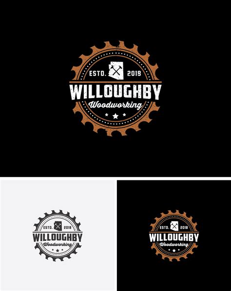 traditional  woodworking logo design  willoughby
