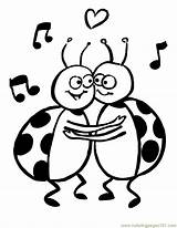 Hug Ladybugs Ladybug sketch template