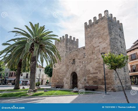alcudia  town stock photo image  spanish rural