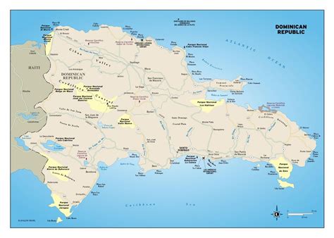 Large Detailed Map Of Dominican Republic With Roads