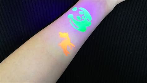 Uv Glow Blacklight Face And Body Paint 10ml Set Of 6 Tubes Neon