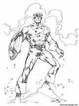 America Captain Coloring Pages Superhero Printable sketch template