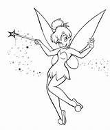 Tinkerbell Coloring Pages Fairy Disney Printable Drawing Kids Drawings Bell Tinker Colouring Adult Easy Fairies Book Princess Doodles Books Window sketch template
