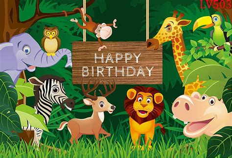 vinyl jungle safari forest party animal birthday photography studio