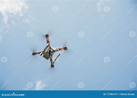 white drone   air stock image image  aircraft