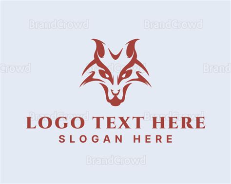 scary wild fox logo brandcrowd logo maker