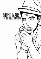Bruno Mars Coloring Pages Drawing Template Unknow Great Getdrawings sketch template