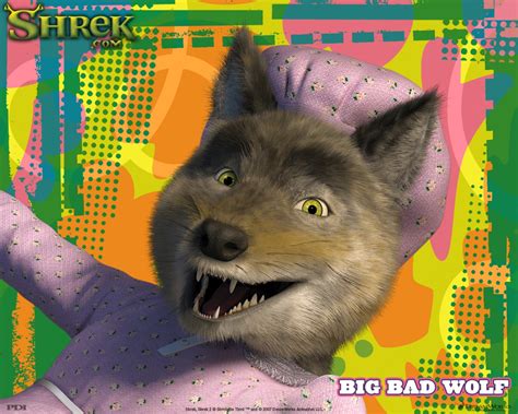 big bad wolf shrek   wallpaper