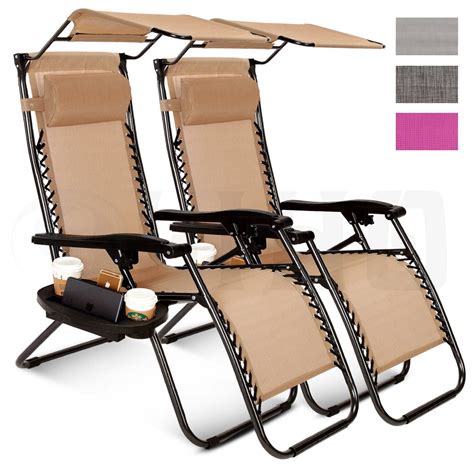 Cool 2 Pcs Zero Gravity Folding Lounge Seashore Chairs W Cover Journal