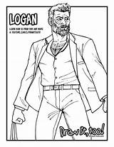 Logan Draw Coloring Easy Movie Too Step Narrated Tutorial sketch template