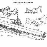 Coloring Carrier Aircraft Pages Cvn Navy Ship Plane Attack Take Off sketch template