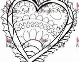 Coloring Heart sketch template