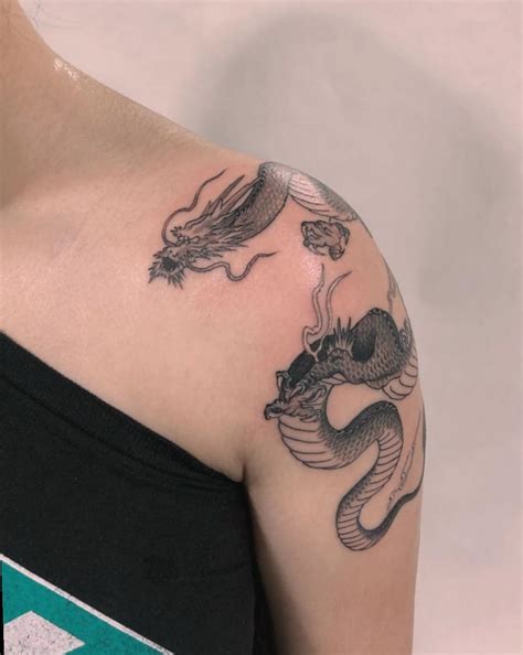 6 Tattoo Back Shoulder Dragon Arm Tattoos For Women Shoulder