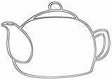 Teapot Coloring Pages Print sketch template