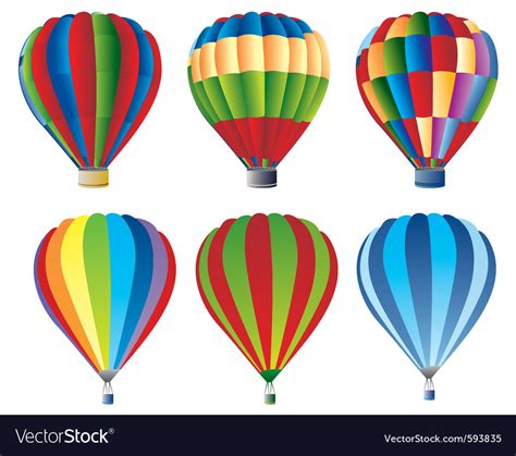 Hot Air Balloons Royalty Free Vector Image Vectorstock