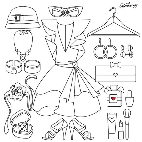 fashion clothes coloring pages   gmbarco