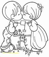 Coloring Pages Kiss Printable Getcolorings Color sketch template