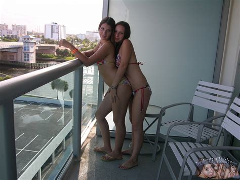Two Amateur Teens Stripping On Hotel Balcony 115530