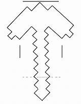Minecraft Pickaxe Coloring Pages Template Printable Collection Espada Ladygoats Scribd Party sketch template