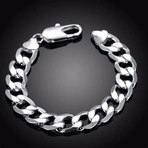 hot  sterling silver jewelry bracelet men designs mm fine fashion bracelets bangles
