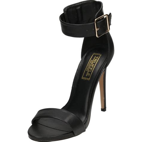 truffle collection ankle strap stiletto high heel peep toe sandals
