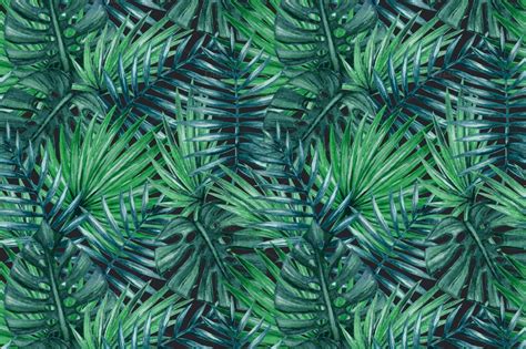 palm leaves seamless pattern palm trees palm tree leaves palm tree