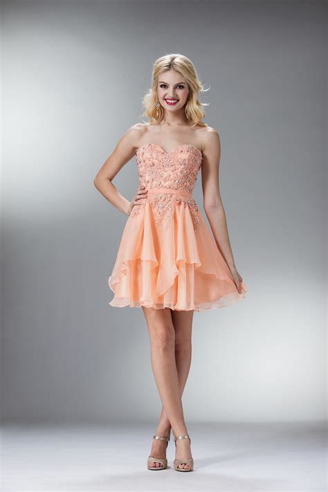 Mini Cute Formal Homecoming Dress Sweetheart Strapless Chiffon Skirt Prom