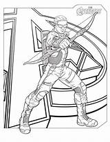 Hawkeye Avengers sketch template