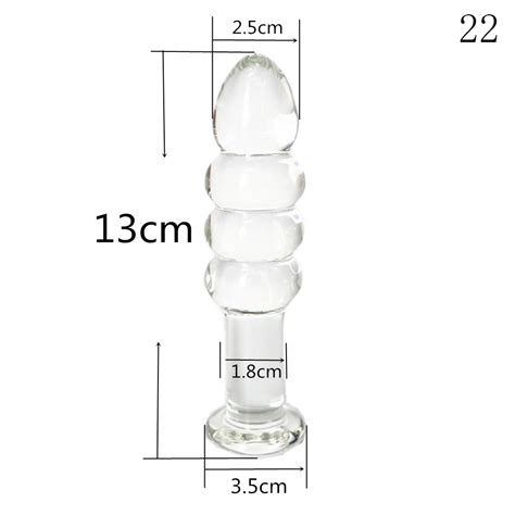 double beads crystal glass dildo faked penis female vagina adult
