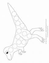 Dot Dinosaurs Printables Do Easy sketch template