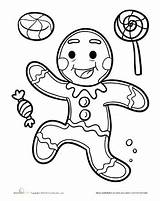 Candyland Coloring Gingerbread Pages Man Christmas Clipart Candy Printable Land Kids Gumdrop Color Sheets Woman Ginger House Bread Candies Para sketch template