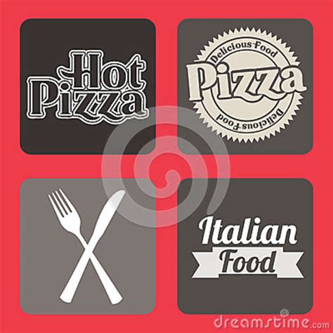 pizza label stock vector illustration  concept icon