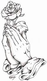 Hands Praying Prayer Drawing Tattoo Hand Rose Clipart Coloring Drawings Line Jesus Roses Pages Tattoos Draw Designs Fish Stone Cliparts sketch template